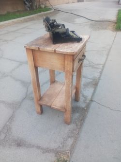 Vintage solid wood end table