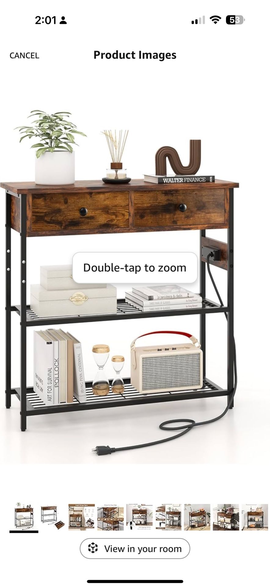 Console Table With Outlets