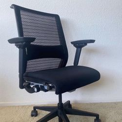 Steelcase Think 3D Knit Back Fully Adjustable Model Office Chair In Black