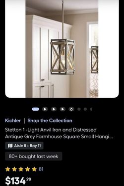Kichler Stetton 1-Light Farmhouse Pendant Light