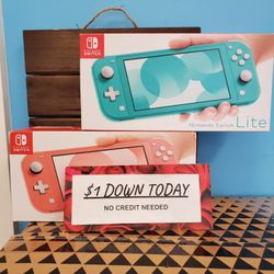 Nintendo Switch Lite Gaming Handheld - $1 DOWN TODAY, NO CREDIT NEEDED
