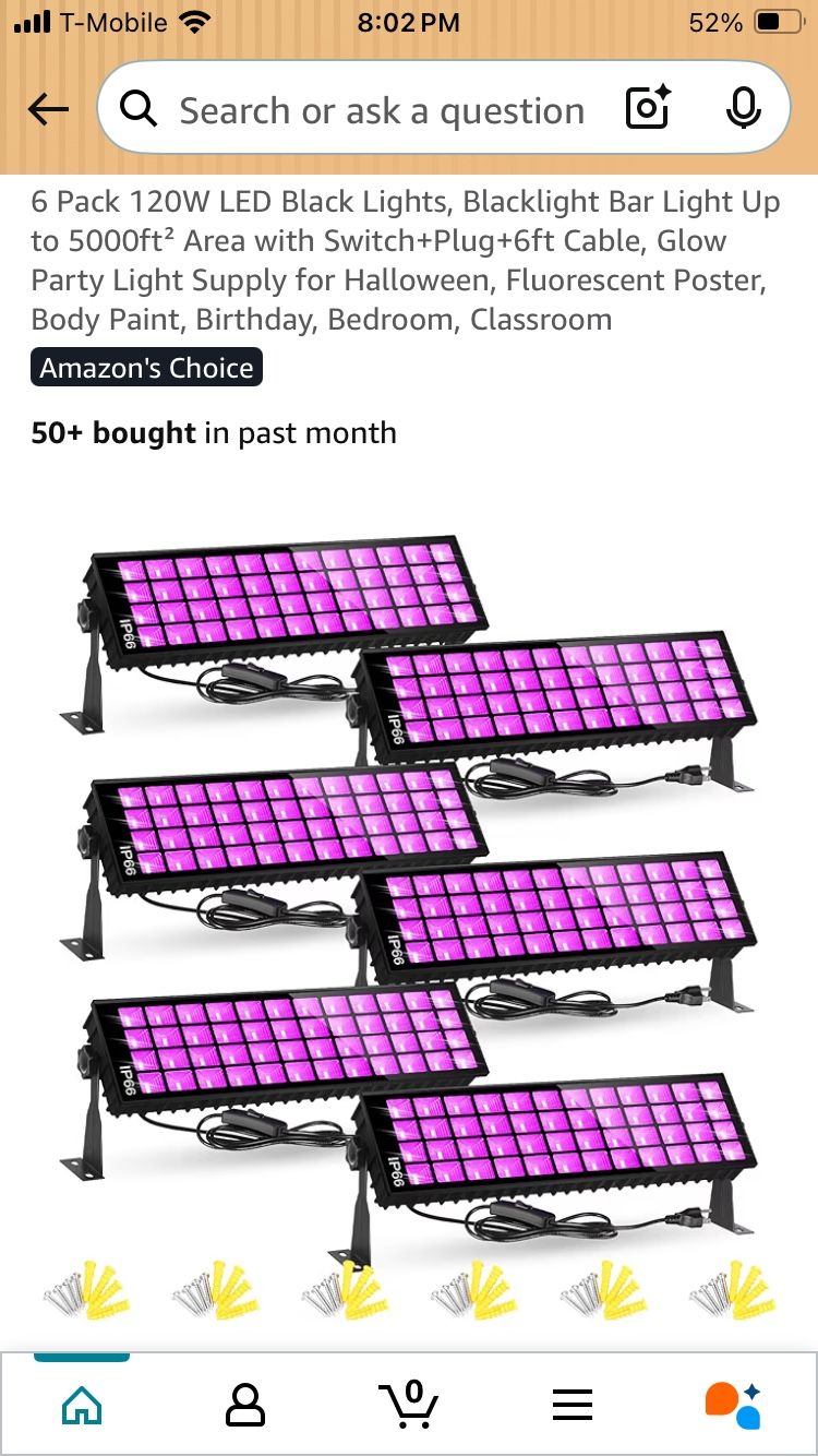 120w Black Light Bar (x12)