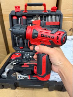 DEKO PRO 12V Power Battery Drill Set 126pcs