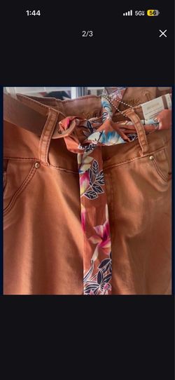 SXY Couture Women’s Lace-Up Pants with Scarf Belt