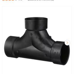 Charlotte Pipe 3 in. ABS DWV Hub x Hub x Hub 2-Way Cleanout