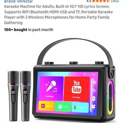 NEW KARAOKE MACHINE WITH BUILT IN 10.1 SCREEN