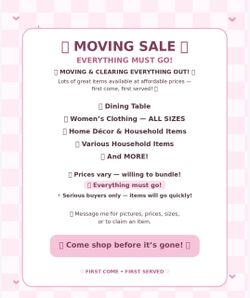 Moving Sale!!! Accepting Offers 💕