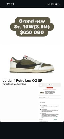 Jordan 1 Retro Low OG SP Travis Scott Medium Olive