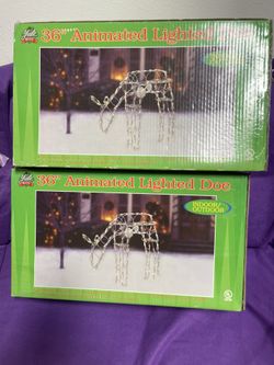 NIB 2-36” Animated Lighted Doe