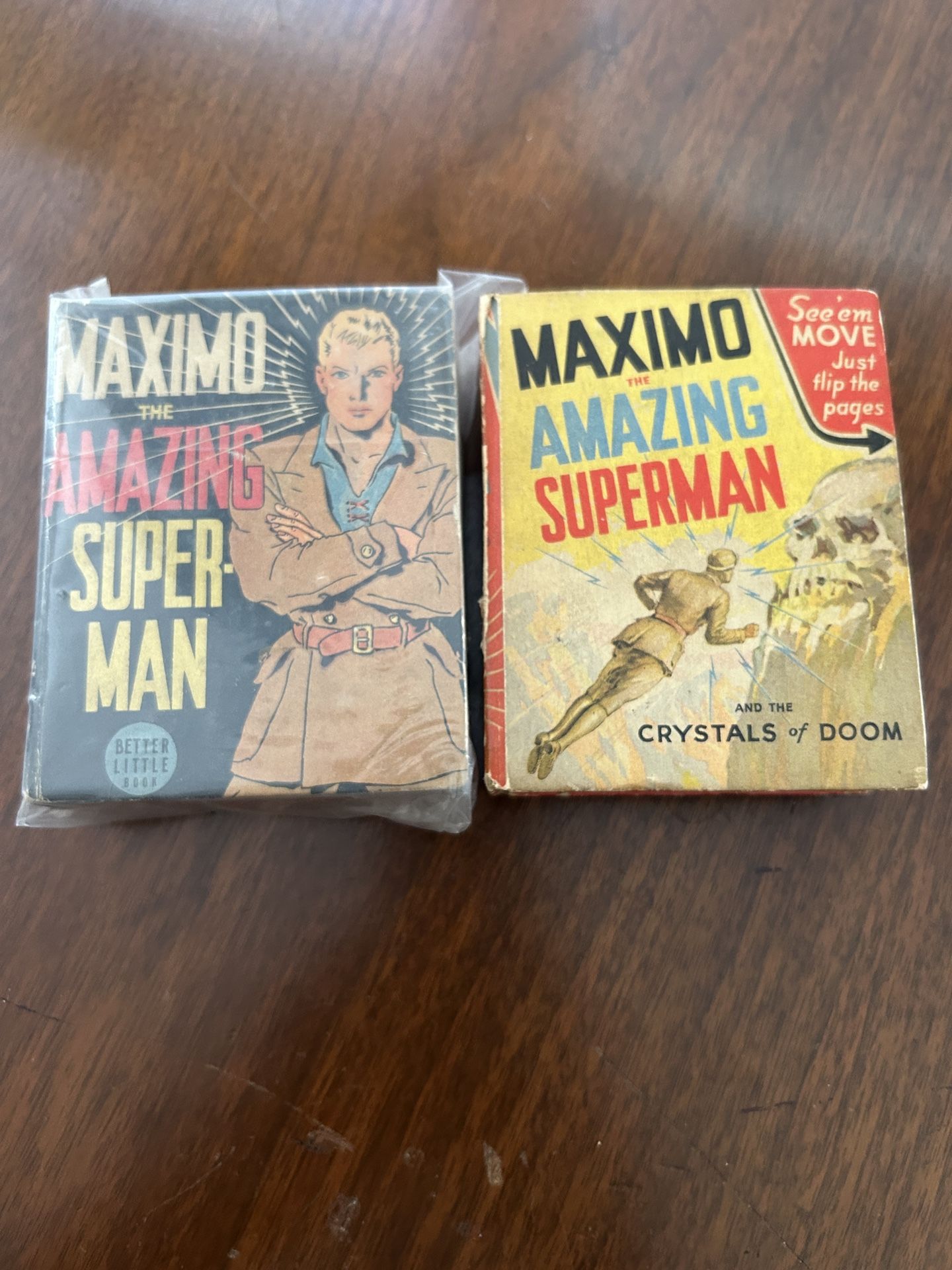 Maximo the amazing Superman big and better little book lot of two circa 1940