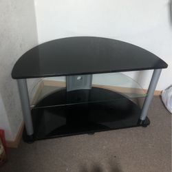 Glass tv stand