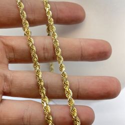 Gold Chain Rope Chain 10K New
