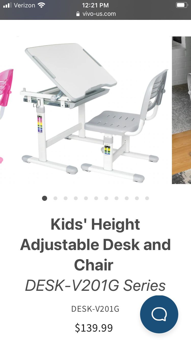 Kids Adjustable Desk & Chair