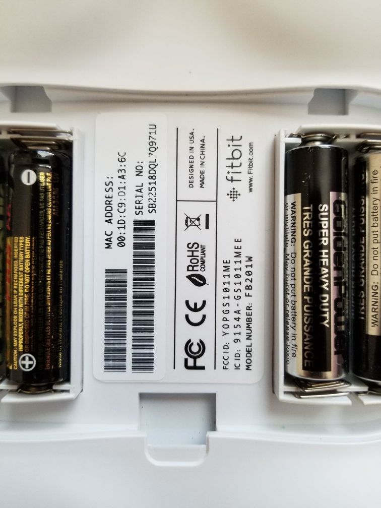 Ffitbit fb201w Weight scale with wifi system