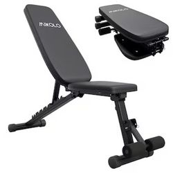Mikolo 9 Positions Adjustable Weight Bench-Foldable Workout Bench with 800lbs Weight Capacity-Bench Press Bench for Full Body Workout