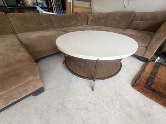 Ross & Main Round Coffee Table – 42” Diameter – Marble Top – $350 OBO