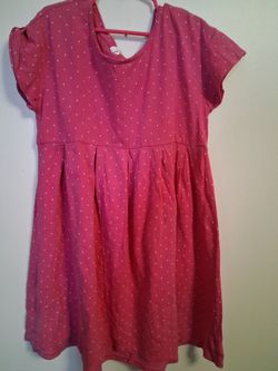 Pink Polka Dot Short Sleeve Dress Size xl 12