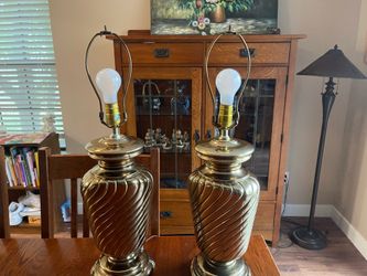 Two nice brass lamps