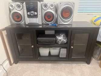 Black tv stand