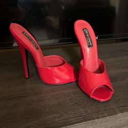 Red High Arched Heels 