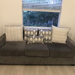 Gray Fabric Couch 