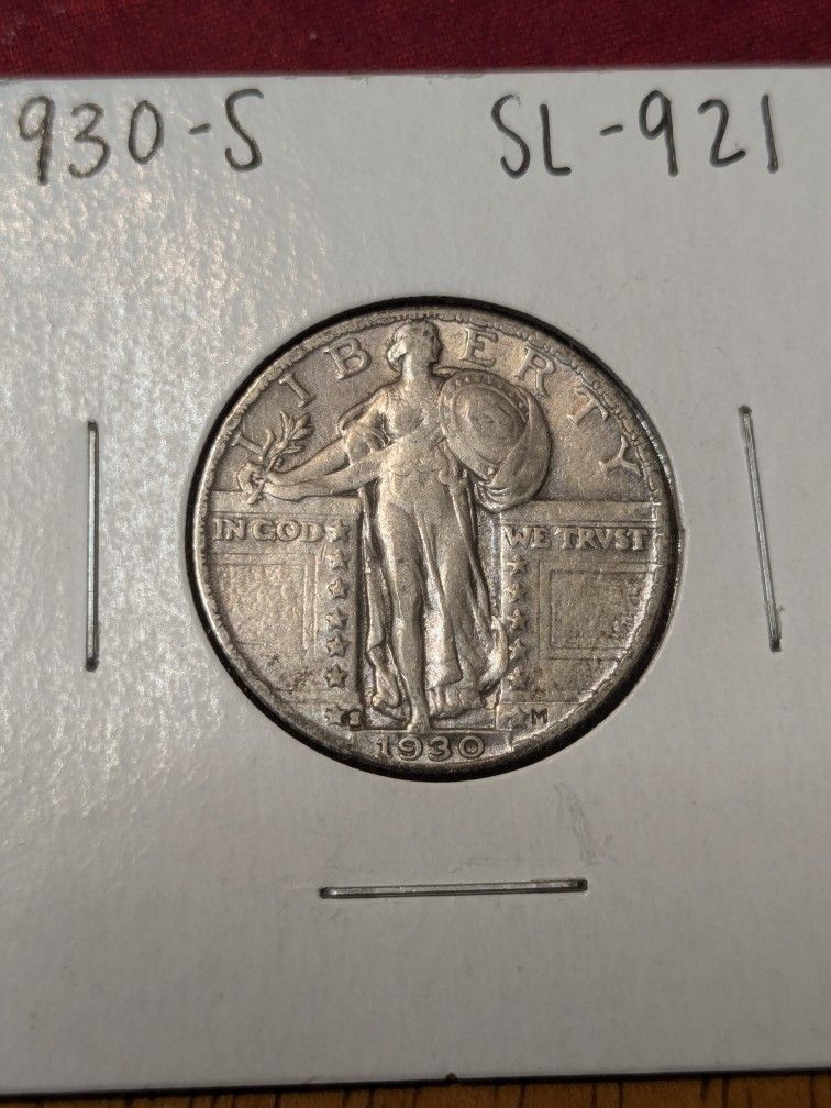 1930-s Standing Liberty Quarter 90% Silver 