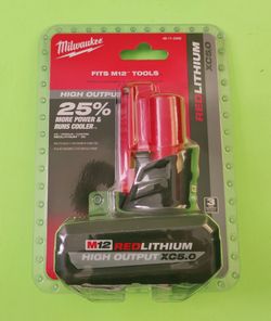 GENUINE GUARANTEED Milwaukee M12 RedLithium High Output XC5.0 Battery