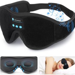 Sleep Headphones, 3D Sleep Mask Bluetooth Wireless Music Eye Mask, Weighted Eye Sleep Mask for Blackout Sleeping Blindfold with Wireless Mask Eye Cove