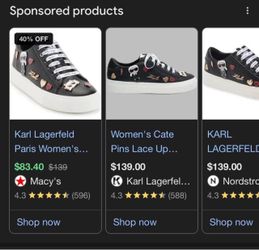 Karl Lagerfeld Paris Women's Sneakers 7.5 /38
