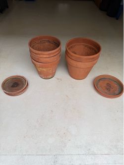 Clay pots - two sizes 12”w(11”h) & 14”w (12”h)