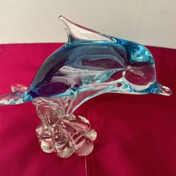 Glass Dolphin Figurine