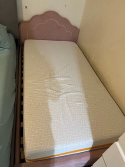 Pink Twin Bed Frame  & mattress