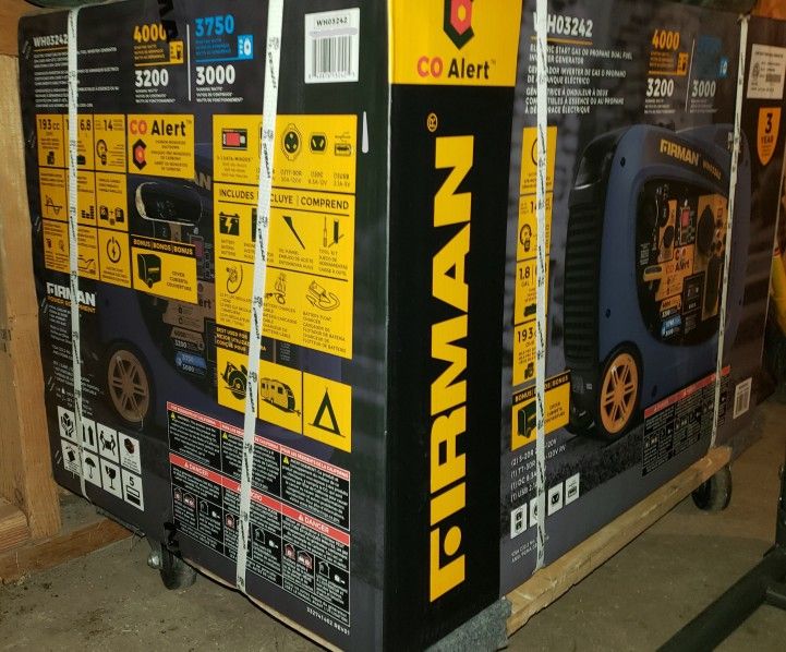 NIB FIRMAN 4000 Watt Duel Fuel Inverter Electric Start Generator, Model #WH03242... Plus A New Full 15lbs Propane Tank (OBO)! 27th