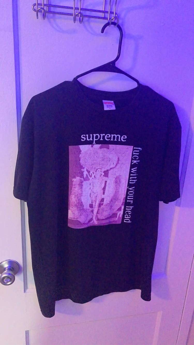 Supreme fuck with your head black tee