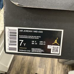 Air Jordan 1 Mid Black Royal Blue 