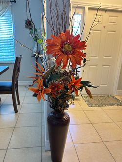 Tall metal flower arrangement