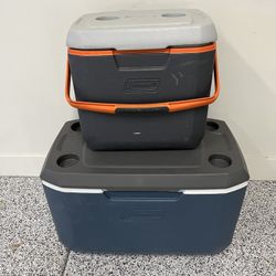 Two Coleman Coolers 