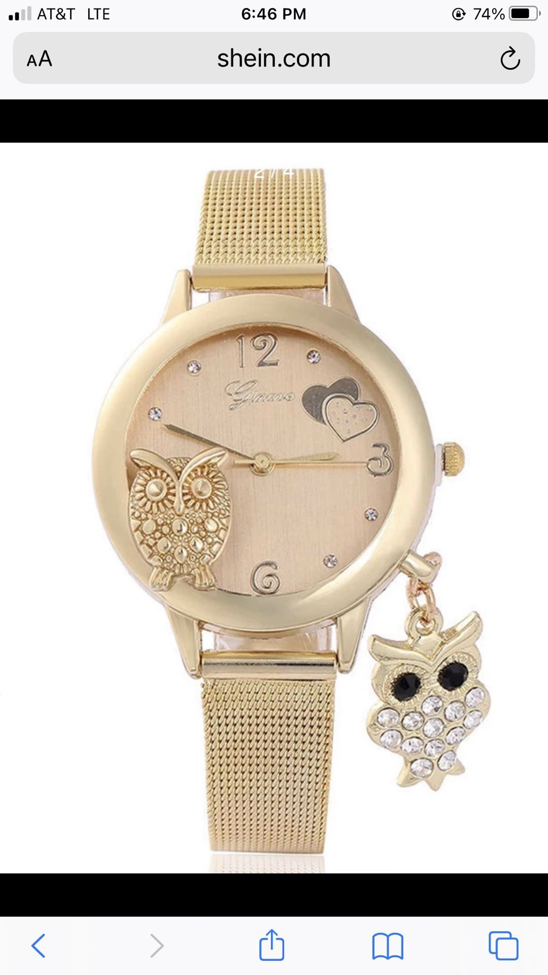 Crystal OWL Charm Mesh Band Watch  *See My Other 800 Items *