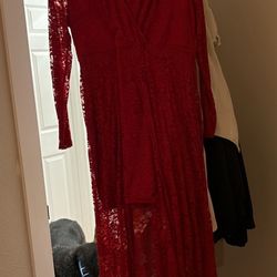 Red Long Sleeve Dress
