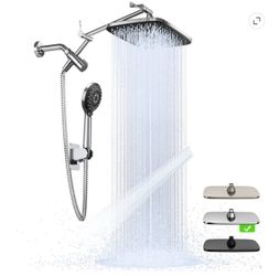 Ophanie 12 Inch Coverage High Pressure Rain Shower Head Combo with Adjustable Extension Arm