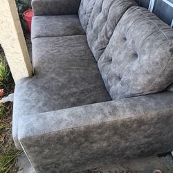 Grey Modern Homey Couch Slightly Used 