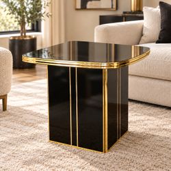 Black & Gold Side Table