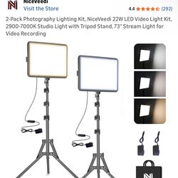 NiceVeedi 22W LED Video Light Kit
