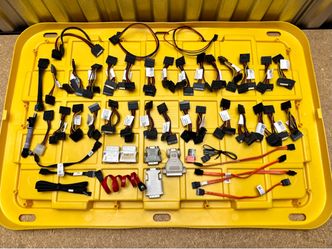 Large Lot of PC Computer Cables, SATA Adapters, and Video Adapters