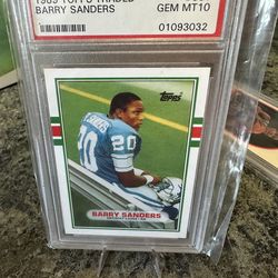 1989 Barry Sanders rookie #83T Topps Traded PSA 10 Detroit Lions