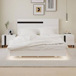 Queen Size Bed Frame Set 2 Nightstands