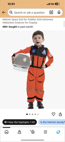 Kids Astronaut Halloween Costume with Helmet