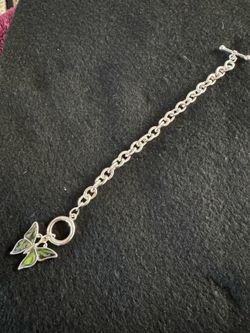 Silvertone Butterfly Bracelet