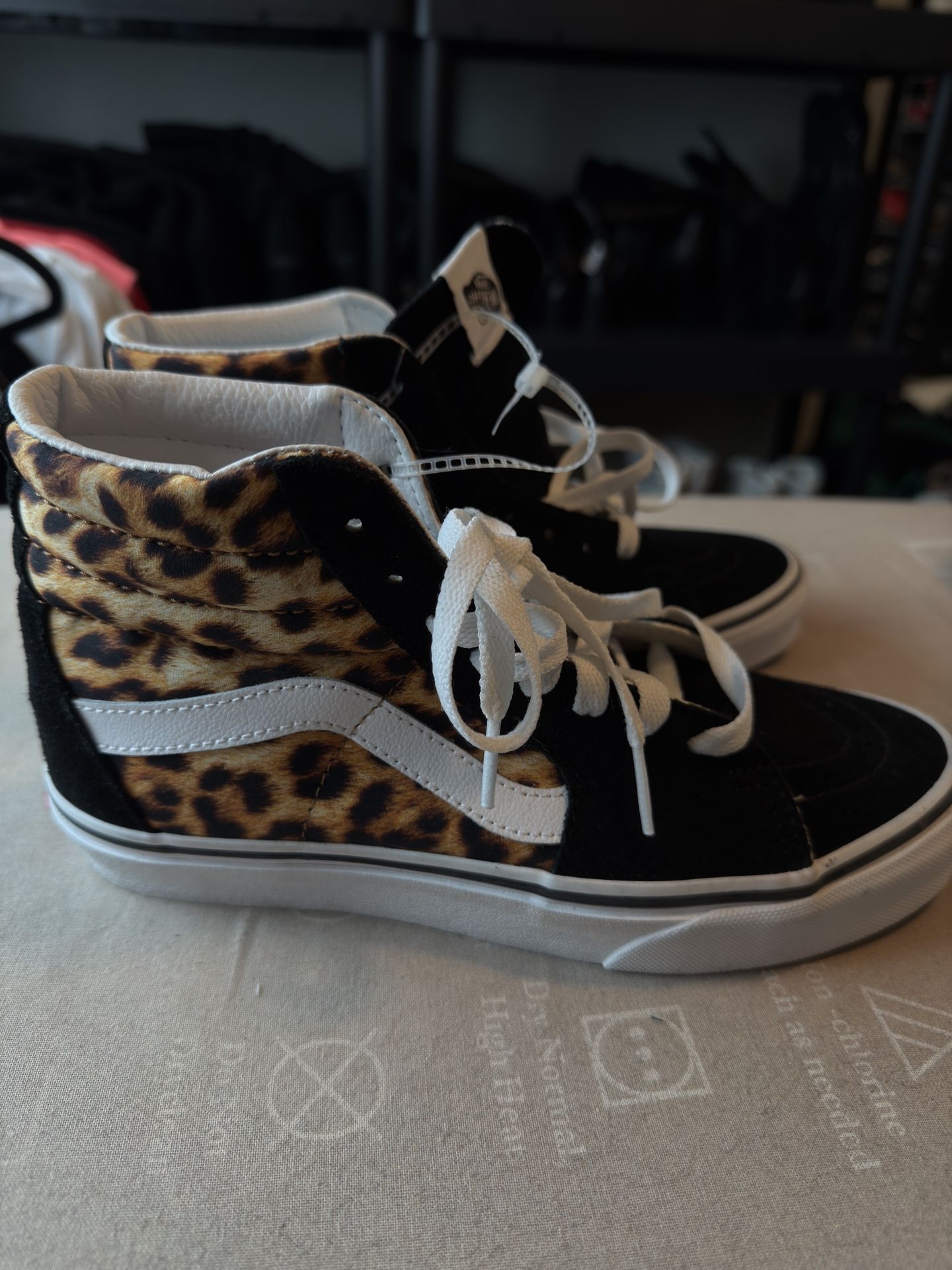 Vans Shoes High Top Leopard Print