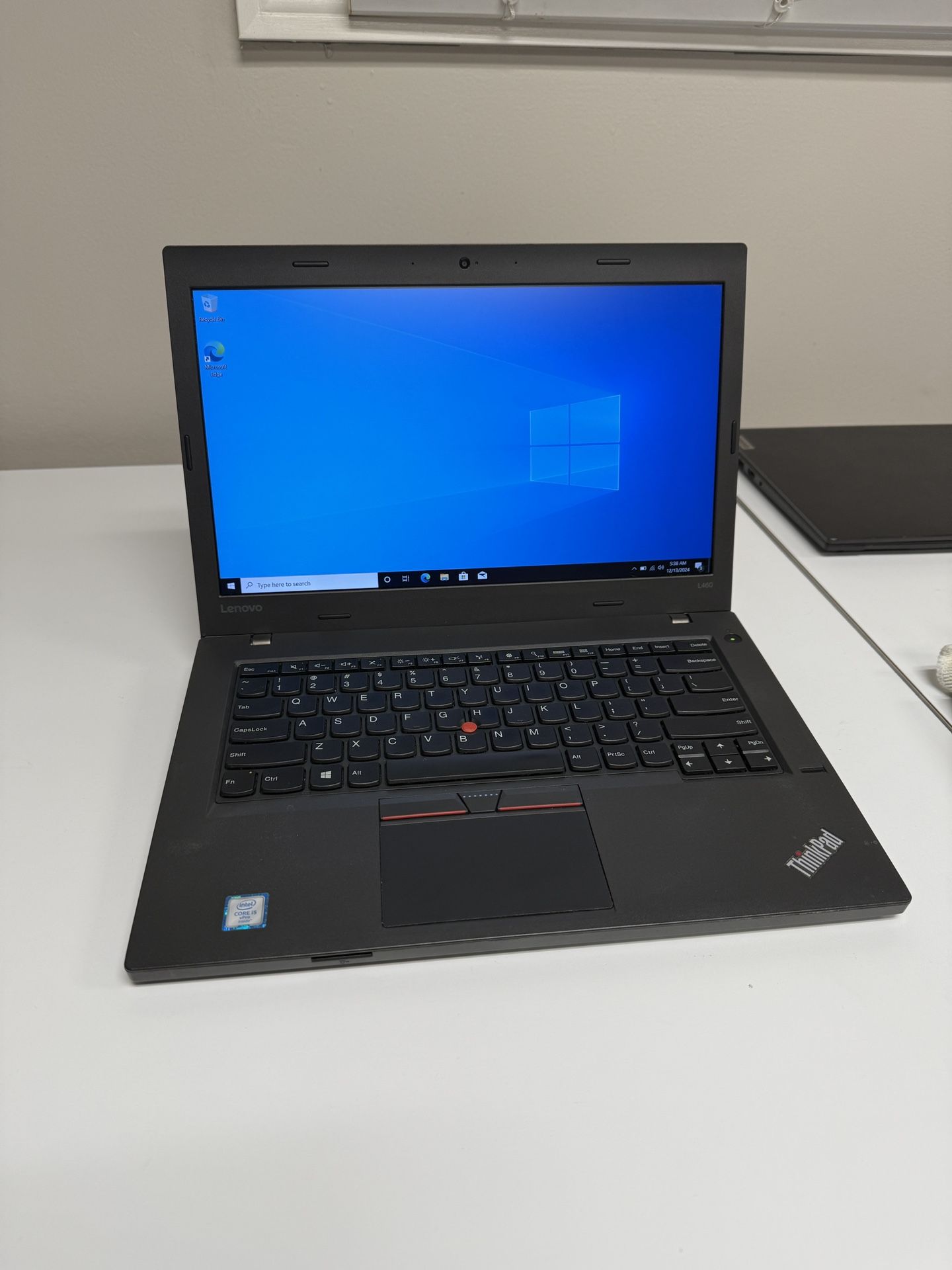 Lenovo ThinkPad L460 14” Laptop 2.50ghz Core i5-6300U 8gb RAM 256gb SSD Windows 10 Pro